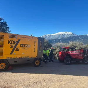 Kotech KDP-30/25 Compressor Powers Open-Pit Iron Ore Blasting in Thabazimbi, South Africa