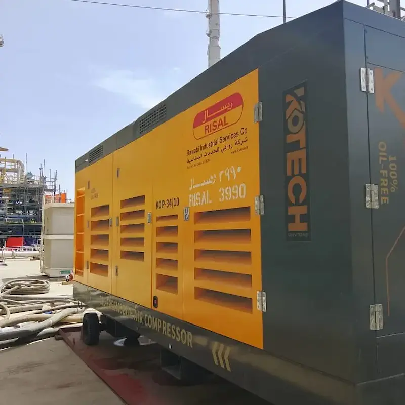 Kotech KDP-34/10 Oil-Free Compressor Supports Chemical Cleaning in Saudi Arabia’s Oil & Gas Sector
