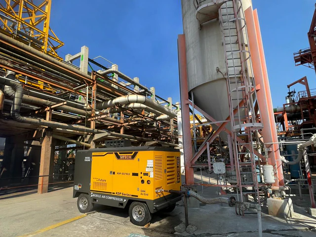 Two-Stage Air Compressor for Spray Painting and Coating Processes