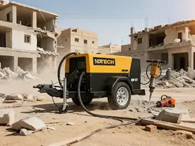 Two-Stage Air Compressor Uses in Metal Fabrication Workshops