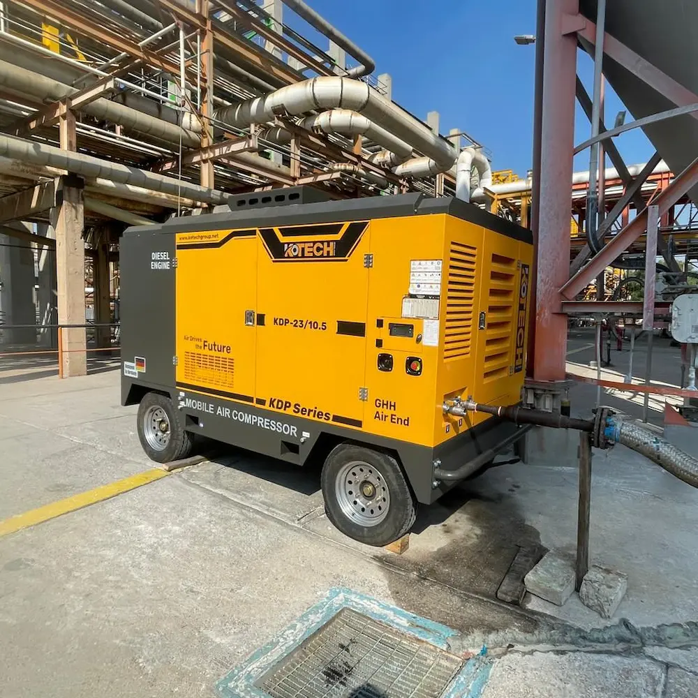 Kotech KDP-23-10.5 Diesel Compressor with GHH & Cummins Engine Delivers 4-Stage Pressure for Catalyst Cleaning at Mexican Refinery