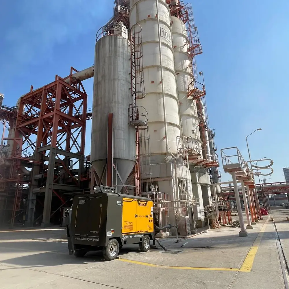 Kotech KDP-23-10.5 Diesel Compressor with GHH & Cummins Engine Delivers 4-Stage Pressure for Catalyst Cleaning at Mexican Refinery