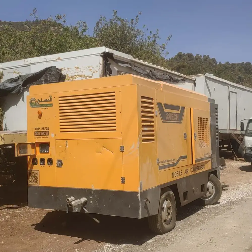 Kotech KDP-25/35 Twin-Pressure Compressor Powers Deep Water Well Drilling in Jordan