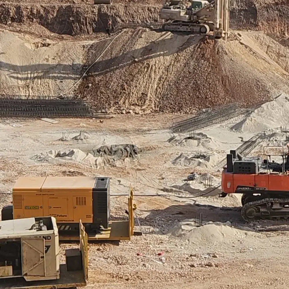 Kotech KDP-45/13 with GHH Airend & Cummins Engine Supports Drilling Operations in Israel’s Extreme 55°C Heat