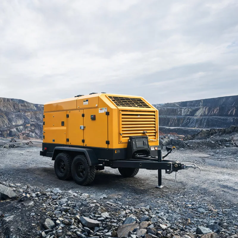 High Pressure Mining Air Compressors for Blast Hole Drilling in Saudi Desert Mines