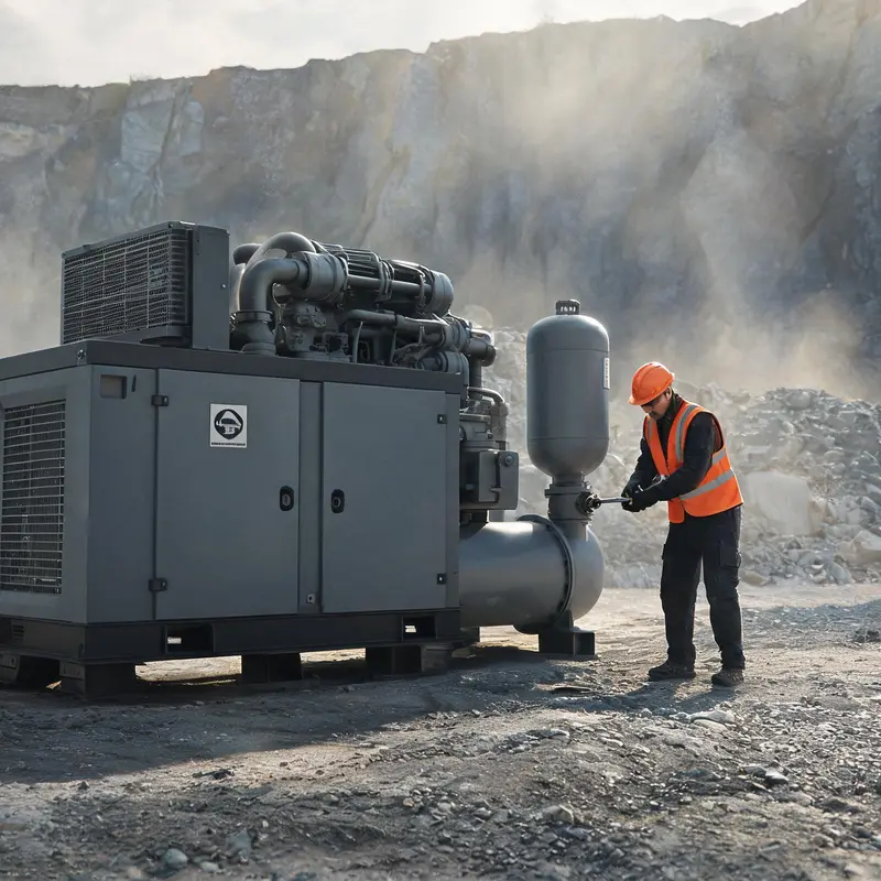 Compressor Aftercooler and Moisture Separator Maintenance in Dusty Quarries